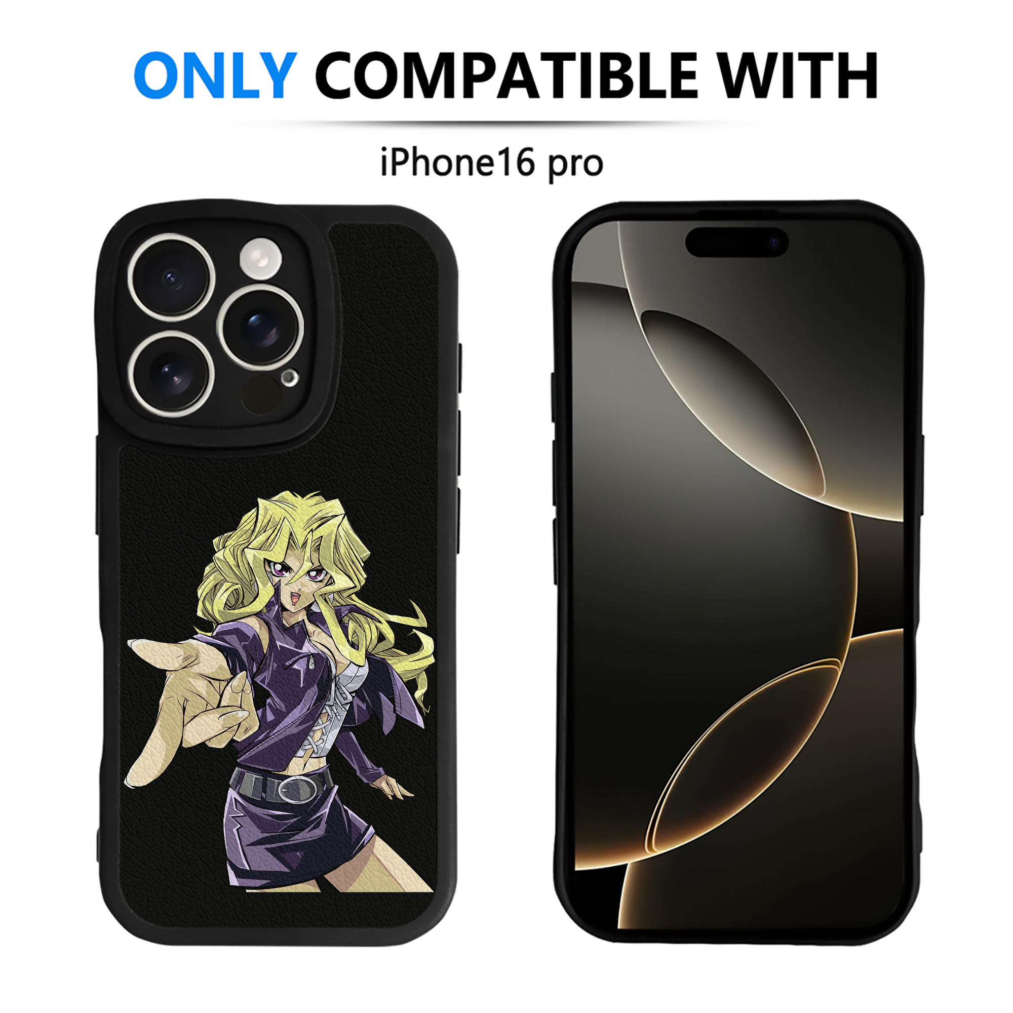 （画像用） 遊☆戯☆王 Yu-Gi-Oh! 【iPhone 16シリーズ対応】シリコンスマホケース（レザー調） 材質：シリコン